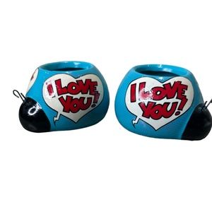 Succulent love bug pots set of two